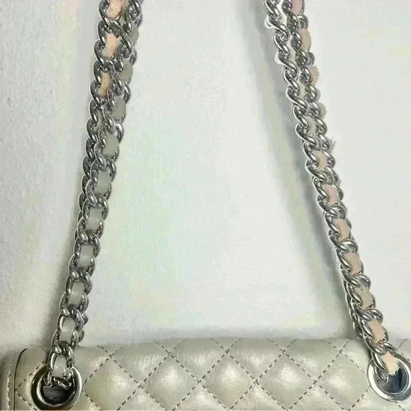 Rebecca Minkoff Shoulder Bag Quilted Mini Affair Light Gray Color - Picture 9 of 16